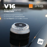 Luz de Emergencia NK Connected EL2024-C1 V16 Homologada Base Imantada Geolocalizable Funciona a Pilas