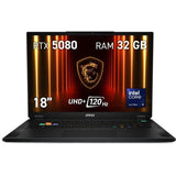 MSI Stealth 18 HX AI A2XWIG-040XES - 18" - Intel Core Ultra-9-275HX - 32GB - 2TB SSD - GeForce RTX 5080 - FreeDos