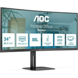 Monitor AOC CU34V5CW 34" VA UltraWide QHD 100Hz Altura Ajustable Altavoces MultiView Curvo USB-C