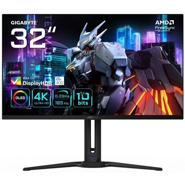 Monitor Gigabyte AORUS FO32U EK 31.5" QD-OLED UltraHD 4K 165Hz 0.03ms Altura Ajustable FreeSync