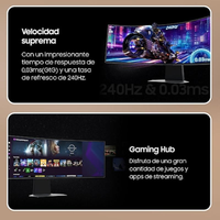 Monitor Samsung Odyssey G9 S49DG950SU 49" Dual QHD 240Hz OLED Curvo Gaming Hub FreeSync