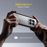 POCO M8 Plata 5G - 512GB - 8GB - AMOLED 120Hz 5G Dual SIM Carga Rápida 45W NFC IP65 HyperOS 2)