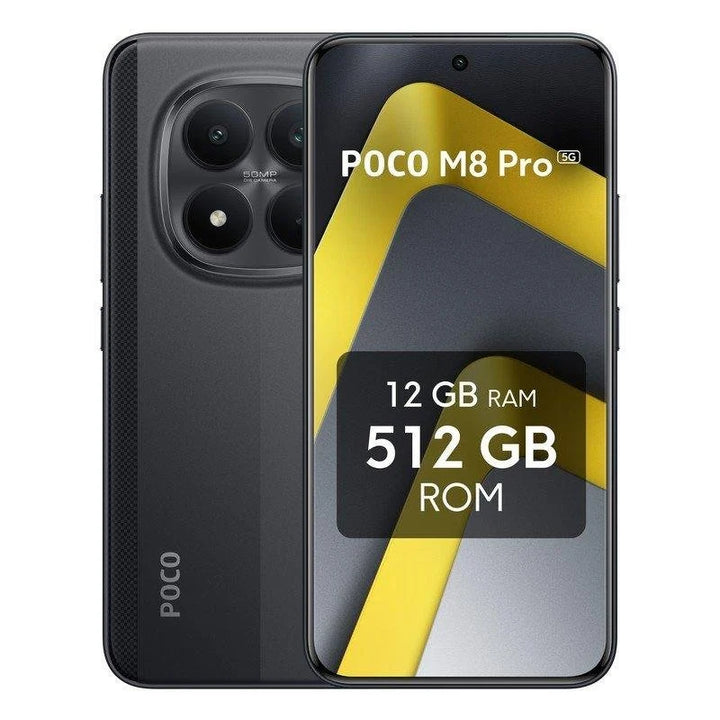 POCO M8 Pro Negro 5G - 256GB - 8GB - AMOLED 1.5K 5G Dual SIM Batería 6500mAh 100W IP68 HyperOS 2