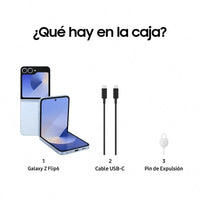 Samsung Galaxy Z Flip6 Plegable con IA Azul - 256GB - 12GB - 5G
