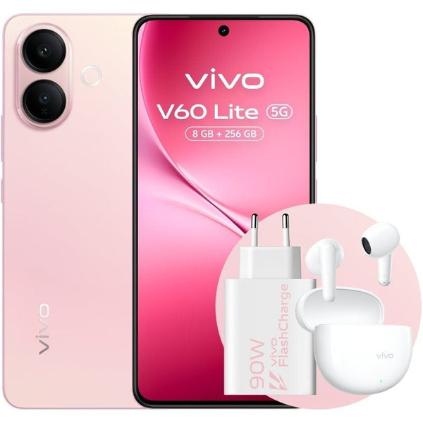 Vivo V60 Lite Rosa 5G - 256GB - 8GB - Inluye Cargador 90W + Buds