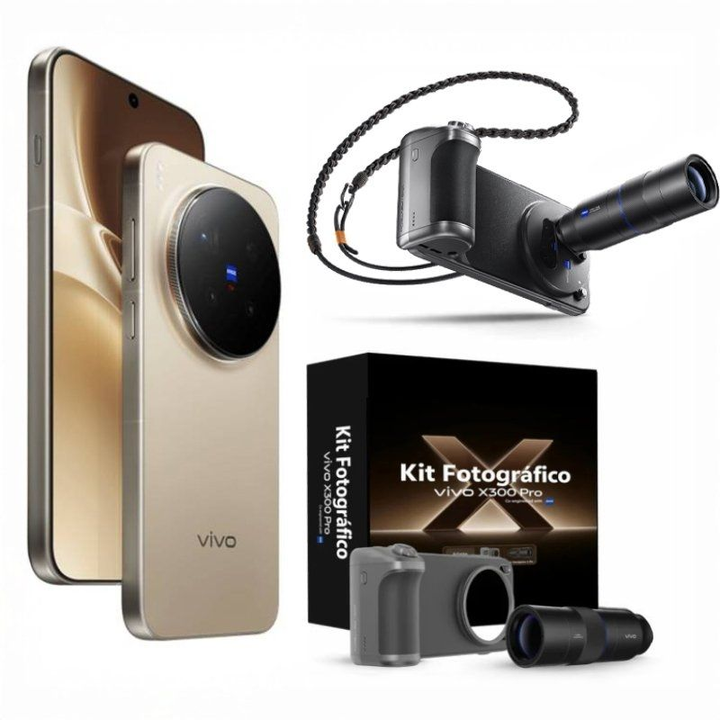 Vivo X300 Pro Marrón 5G - 512GB - 16GB - AMOLED + Kit fotográfico Vivo X300