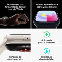 Apple Watch Series 9 | GPS | 41mm | Caja Aluminio Medianoche | correa Loop deportiva Medianoche | Talla única - MR8Y3QL/A