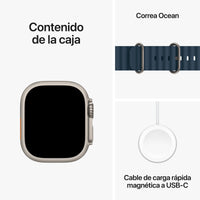 Apple Watch Ultra 2 | GPS + Cellular | 49mm | Caja en Titanio Negro | Correa Loop Alpine Verde oscuro | Talla L - MX4T3TY/A