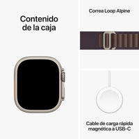 Apple Watch Ultra 2 | GPS + Cellular | 49mm | Caja Titanio | correa Loop Alpine Verde Oliva | Talla L - MRF03TY/A