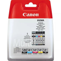 Multipack Canon Cli-580 Negro + Cli 581 Cian - Magenta - Amarillo y Negro Original