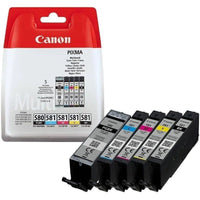 Multipack Canon Cli-580 Negro + Cli 581 Cian - Magenta - Amarillo y Negro Original