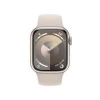 Apple Watch Series 9 | GPS | 41mm | Caja aluminio blanco estrella | Correa deportiva blanco estrella | Talla M/L - MR8U3QL/A