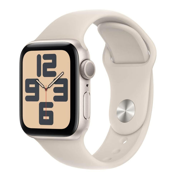 Apple Watch SE | GPS | 44mm | Caja Aluminio Blanco | Correa deportiva Blanco Estrella | M/L - MRE53QL/A