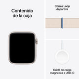 Apple Watch SE | GPS + Cellular | 44mm | Caja Aluminio Blanco | Correa Loop deportiva Blanco Estrella - MRH23QL/A