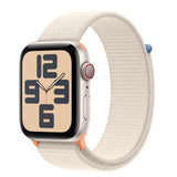 Apple Watch SE | GPS + Cellular | 44mm | Caja Aluminio Blanco | Correa Loop deportiva Blanco Estrella - MRH23QL/A