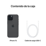 Apple iPhone 15 256GB Negro - MTP63QL/A