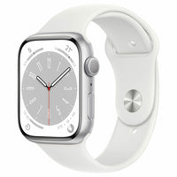 Apple Watch Series 8 GPS 45mm Caja Aluminio Plata Correa deportiva Blanca - MP6N3TY/A