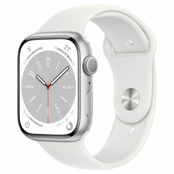 Apple Watch Series 8 GPS 45mm Caja Aluminio Plata Correa deportiva Blanca - MP6N3TY/A - CSYSTEM REINOSA