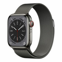 Apple Watch Series 8 GPS + Cellular 41mm Caja Acero Inoxidable Grafito Pulsera Milanese Loop Grafito - MNJM3TY/A