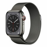 Apple Watch Series 8 GPS + Cellular 41mm Caja Acero Inoxidable Grafito Pulsera Milanese Loop Grafito - MNJM3TY/A