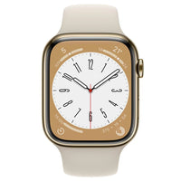 Apple Watch Series 8 GPS + Cellular 41mm Caja Acero Inoxidable Oro correa deportiva Blanco estrella - MNJC3TY/A