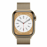 Apple Watch Series 8 GPS + Cellular 41mm Caja Acero Inoxidable Oro Pulsera Milanese Loop Oro - MNJF3TY/A