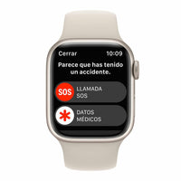Apple Watch Series 8 GPS + Cellular 41mm Caja Aluminio Blanco estrella Correa deportiva blanco estrella - MNHY3TY/A
