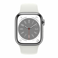 Apple Watch Series 8 GPS + Cellular 41mm Caja Aluminio Plata Correa deportiva Blanca - MP4A3TY/A