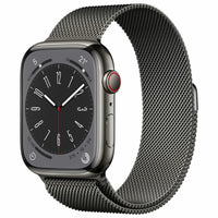 Apple Watch Series 8 GPS + Cellular 45mm Caja Acero Inoxidable Grafito Pulsera Milanese Loop Grafito - MNKX3TY/A