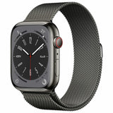Apple Watch Series 8 GPS + Cellular 45mm Caja Acero Inoxidable Grafito Pulsera Milanese Loop Grafito - MNKX3TY/A