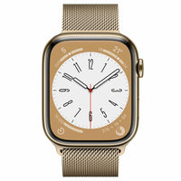 Apple Watch Series 8 GPS + Cellular 45mm Caja Acero Inoxidable Oro Pulsera Milanese Loop Oro - MNKQ3TY/A