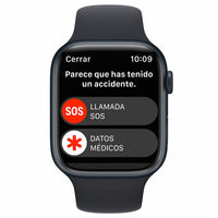 Apple Watch Series 8 GPS + Cellular 45mm Caja Aluminio Medianoche Correa deportiva Negra - MNK43TY/A