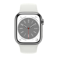 Apple Watch Series 8 GPS + Cellular 45mm Caja Aluminio Plata Correa deportiva Blanca - MP4J3TY/A