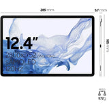 Samsung Galaxy Tab S8 Plus 5G Plata 12.4" (256GB+8GB)