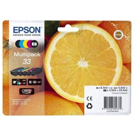 Epson Multipack 33 Claria Premium - 5 Colores Negro / Negro Foto / Amarillo / Cian / Magenta Original