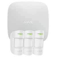 Kit de Alarma Profesional Ajax Blanca (Central Hub + Tres Sensores Pir)
