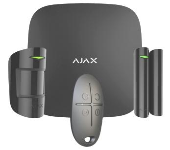 Kit Básico de Alarma Ajax Negra (Central - Mando - Sensor Puerta - Sensor Pir)