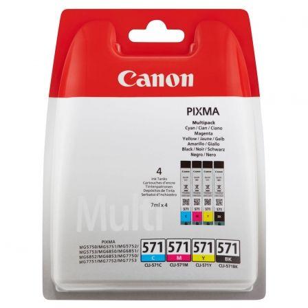 Multipack Canon Cli-571 Negro - Cian - Magenta - Amarillo Original