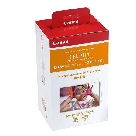 Multipack Canon Rp-108 Color + Papel FotográFico - Imprime Hasta 108 Impresiones Original - CSYSTEM REINOSA