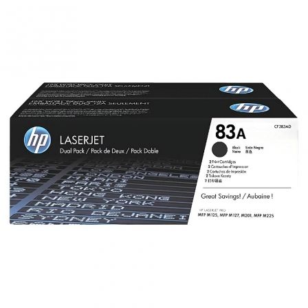 Toner Negro Hp 83A (2 Unidades) Original